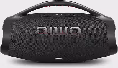Caixa de Som Boombox Plus AIWA BBS-01-B 200W Bluetooth 5.3-200W RMS - 30 Horas de Bateria - Resistente à Poeira e Água - Preto