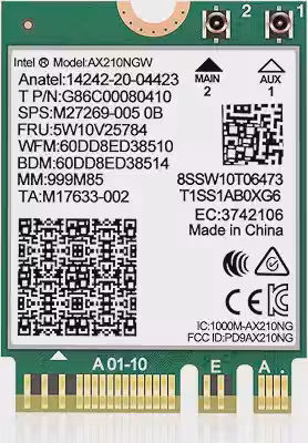 Placa De Rede Wi-fi 6e Intel Ax210 Ngw Bluetooth 5.3 5400mb Wifi PC Notebook NGFF Windows Linux