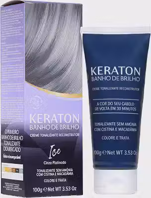 Keraton Tonalizante Banho de brilho 100g Ice Cinza Platinado