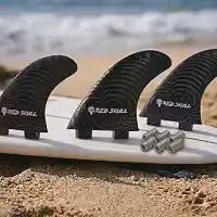 Jogo de Quilhas Surf FCS1 Performance [Escolha M3 ou M5] - 50% Fibra de Vidro Rígida + Kit Completo com Chave e Parafusos