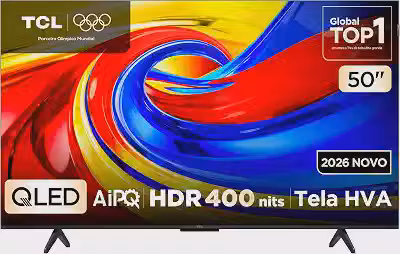 Smart TV TCL 50 Polegadas QLED 4K P7L WiFi Bluetooth Google TV HDR10+ 60 Hz AIPQ 50P7L