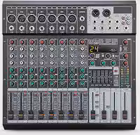 Mesa de Som de 9 Canais com Bluetooth, Reprodutor/Gravador de MP3, 99 Efeitos Digitais, Phantom Power, Equalizador de 3 Bandas - Mesa de Mixagem Profissional para Som ao Vivo, Estúdio e Karaokê