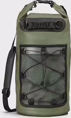 Mochila Saco Estanque 10/20/30 Litros Impermeável com Alça Ajustável Prova D'Agua mantém o equipamento seco para caiaque, rafting, barco, natação, acampamento, caminhadas, praia, pesca (Verde, 10L)
