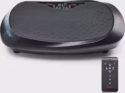 Sunny Health & Fitness Placa vibratória 4D para drenagem linfática – Máquina vibratória curva com 7 modos e 30 velocidades | Plataforma agitadora de corpo inteiro para perda e recuperação de peso