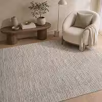 Tapete Sala Boho Antiderrapante 2,00m x 1,40m Estonado Cru Caramelo Artesanal