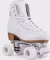 PAPAISON Patins para mulheres e homens, 2 camadas de couro de microfibra de luxo, duas fileiras - patins clássicos para meninas, quad-patins profissionais ao ar livre para crianças e adultos..