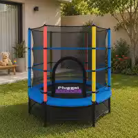 Pula Pula Cama Elástica Trampolim Grande Criança Infantil Adolescente Brinquedo 1.55m Rede suporta 150kg com Rede de Proteção Quina Acolchoada Entrada com Zíper Amarelo/Azul/Rosa - Lojas Tahara