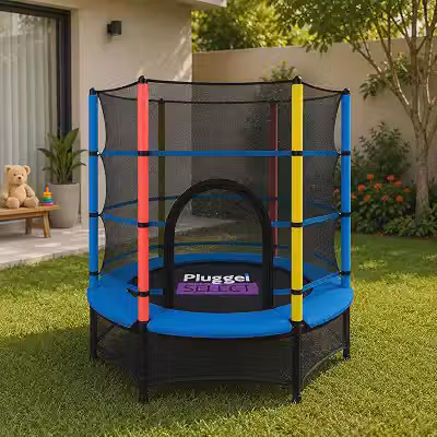 Pula Pula Cama Elástica Trampolim Grande Criança Infantil Adolescente Brinquedo 1.55m Rede suporta 150kg com Rede de Proteção Quina Acolchoada Entrada com Zíper Amarelo/Azul/Rosa - Lojas Tahara