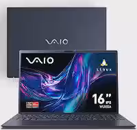 Notebook VAIO FE16 AMD Ryzen 5-5625U - 16GB RAM 512GB SSD Linux - Wi-Fi 6 - Tela 16' IPS WUXGA - VJFE69F11X-B0711H Antirreflexo - Permite upgrade de RAM e SSD – Cinza Grafite