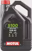 Motul 5100 4T 10W40 - Óleo de motocicleta de alto desempenho Technosynthese com tecnologia éster - 4L