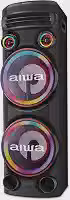 Aiwa AWS-T2W-02 Torre de Som Bluetooth Preto 2300W RMS com RGB LED e Dupla Luz Strobo