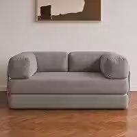 Sofá Cama Flowin Pocket - Boucle - Cinza