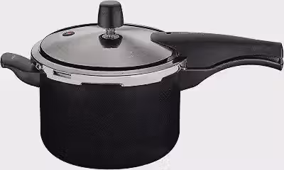 Panela de Pressão Tramontina Vancouver Effect em Alumínio com Revestimento Interno e Externo em Antiaderente Starflon Max Preto 20 cm 4,5 L