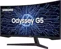 Monitor Gamer Curvo Samsung Odyssey 34’’, Ultra WQHD, 165Hz, 1ms, tela ultrawide, HDMI, Display Port, Freesync Premium, preto, série G5