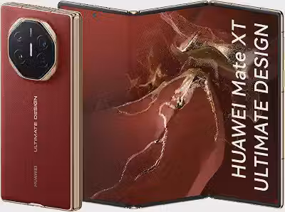 Smartphone, HUAWEI Mate XT ULTIMATE DESIGN, Celular 16GB+1TB, Design Fino com Três Dobras, Tela HUAWEI X-True de Alta Resolução de 10,2 polegadas, Câmera XMAGE de Ultra Abertura, Vermelho