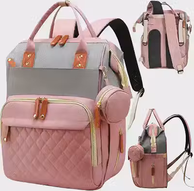 Mochila Bolsa Maternidade Gestante Bebê Menina Bolsos Térmicos P/Mamadeira