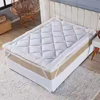 Casa Dona Pillow Top 400 Fios Toque de Plumas, Casal