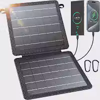 BLAVOR Carregador solar portátil de 10 W (máximo de 5 V/2A), painel solar